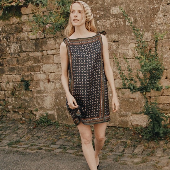 NWT DOEN MALIA DRESS IN MONTMARTRE FOULARD SMALL - Picture 4 of 9